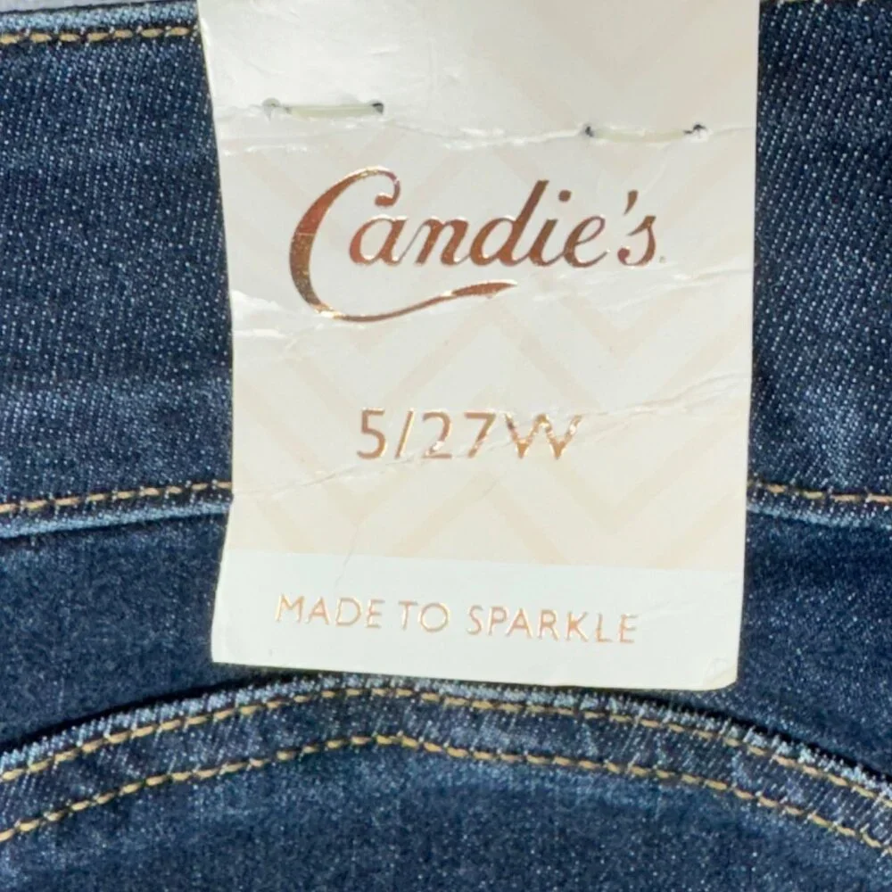 Candies Skinny Jeans Size 5/27W Dark Wash‎ Denim Stretch Sculpt Jeans Push Up - Picture 7 of 10